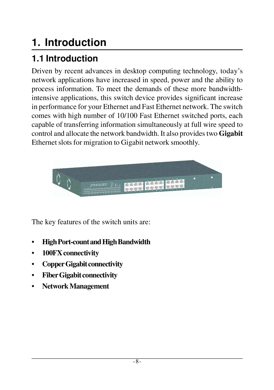 KTI Networks KS-2260 operation manual Introduction 