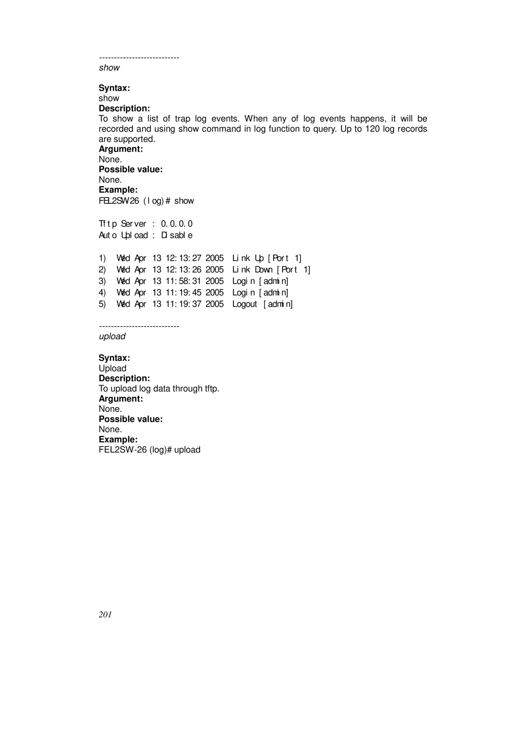 KTI Networks KS-2262 user manual Upload 