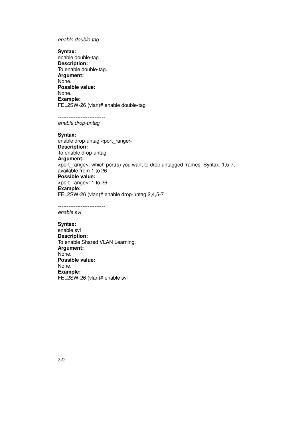 KTI Networks KS-2262 user manual Enable double-tag 