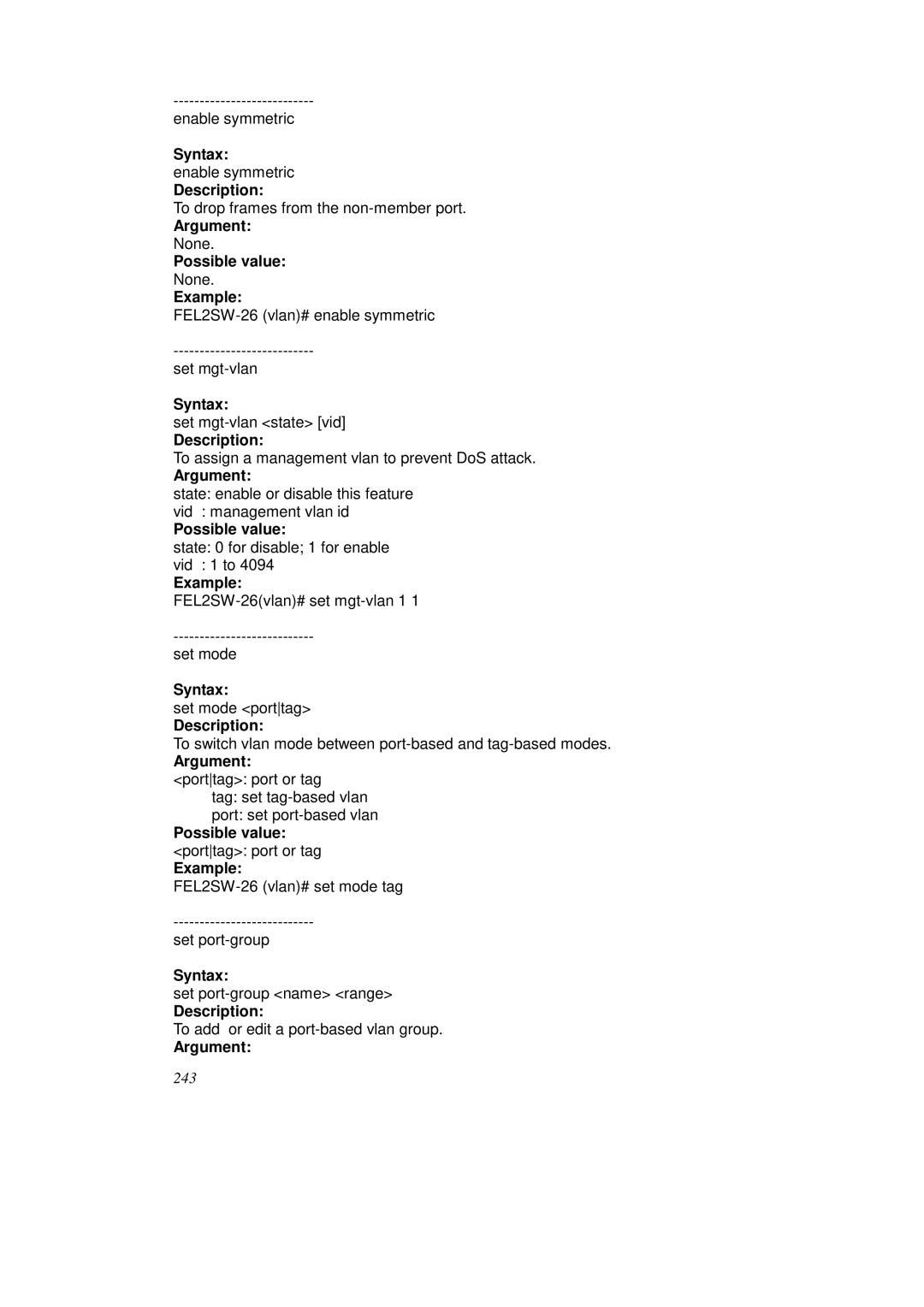 KTI Networks KS-2262 user manual Enable symmetric 