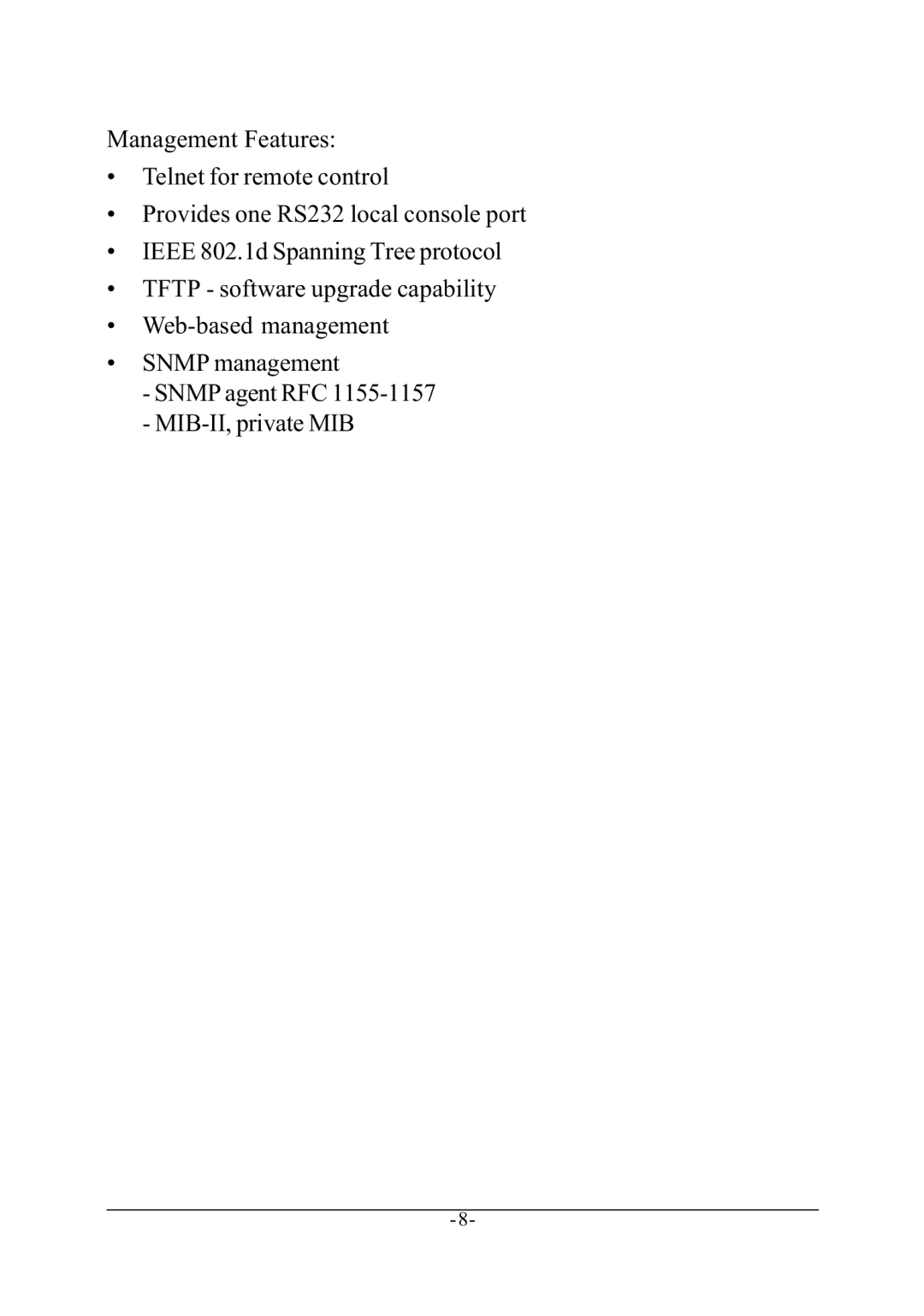 KTI Networks KS-801 manual 