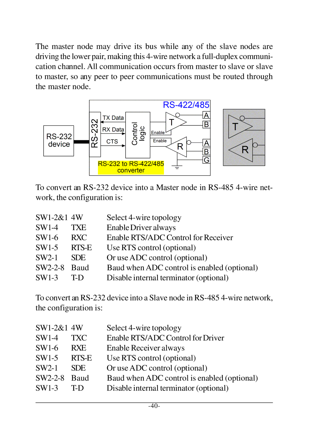 KTI Networks KSC-240 manual Or use ADC control optional 