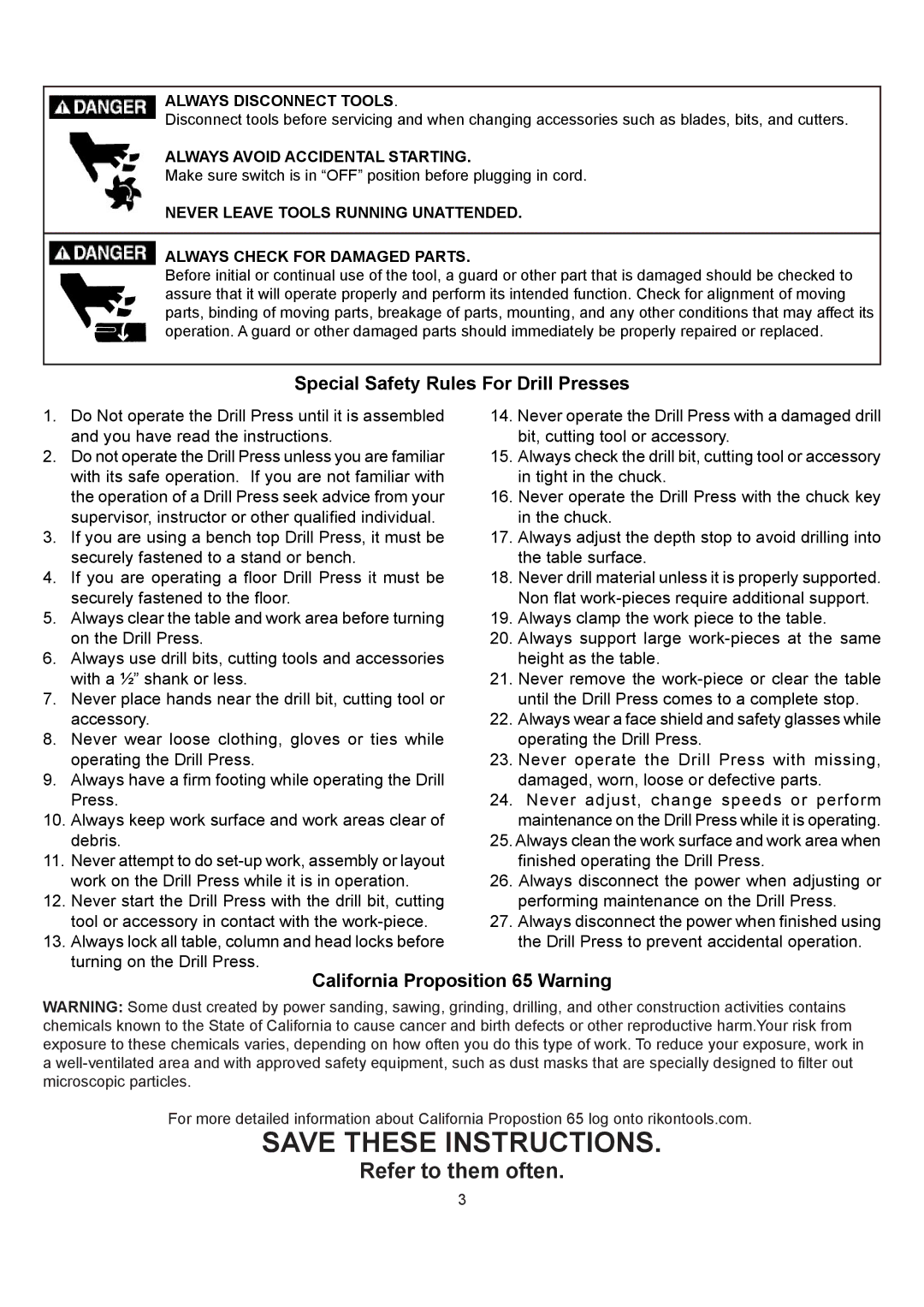 Kuhn Rikon 30-100 owner manual Refer to them often 