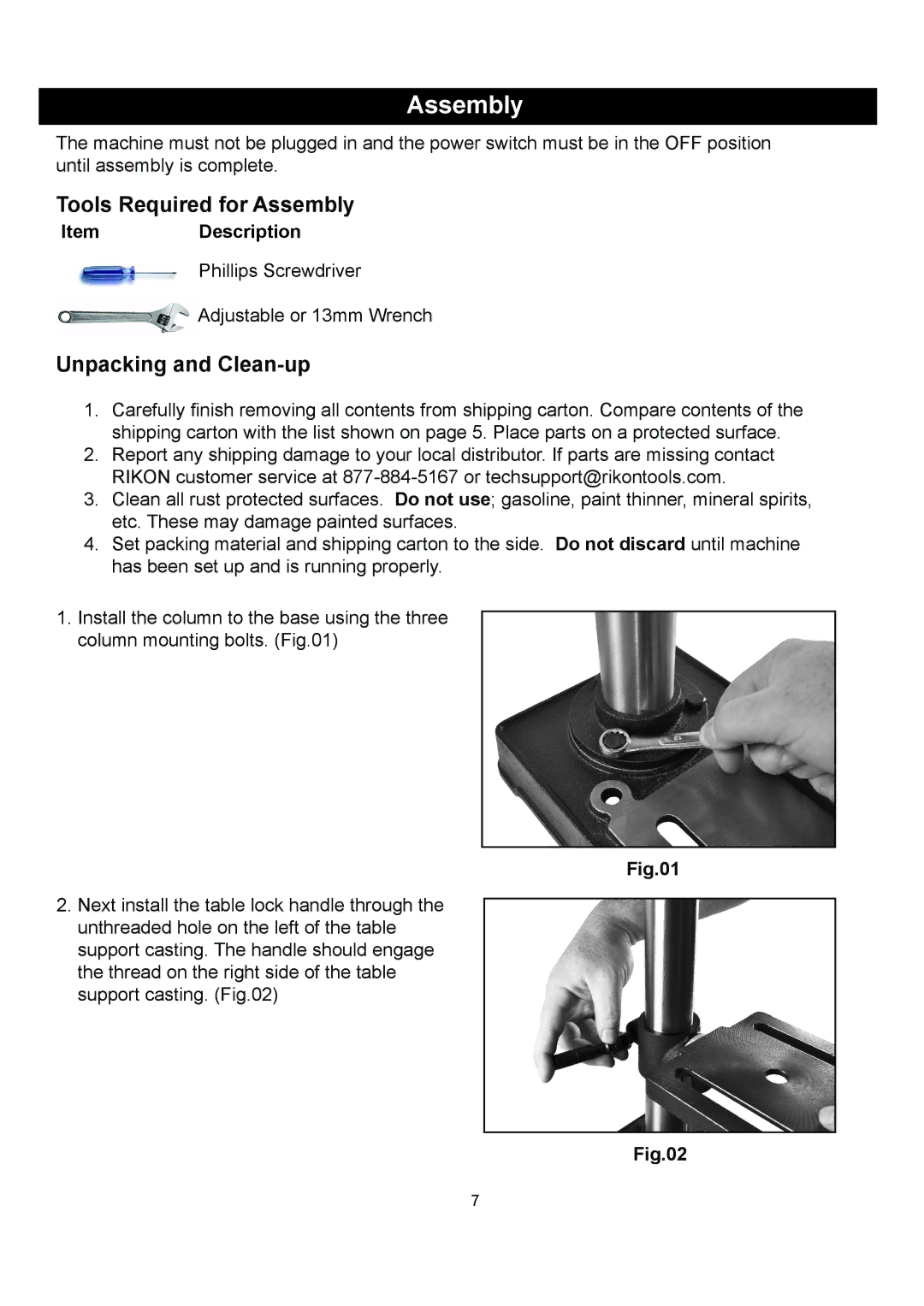 Kuhn Rikon 30-100 owner manual Assembly, Unpacking and Clean-up 