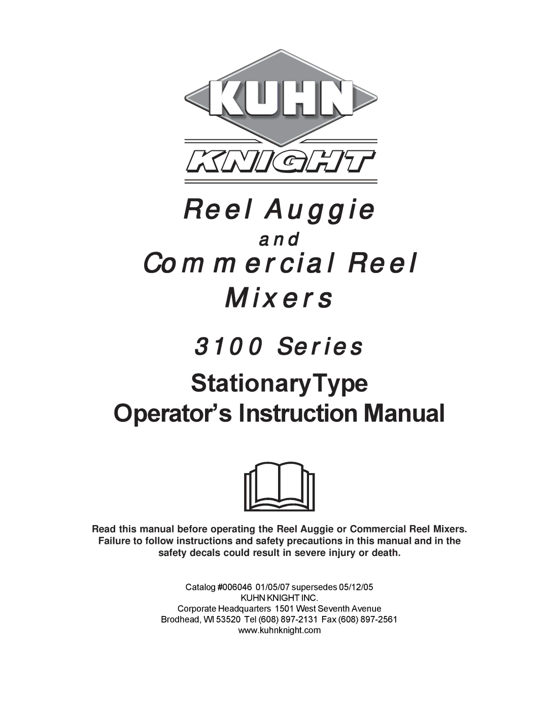 Kuhn Rikon 3100 instruction manual Reel Auggie Commercial Reel Mixers 