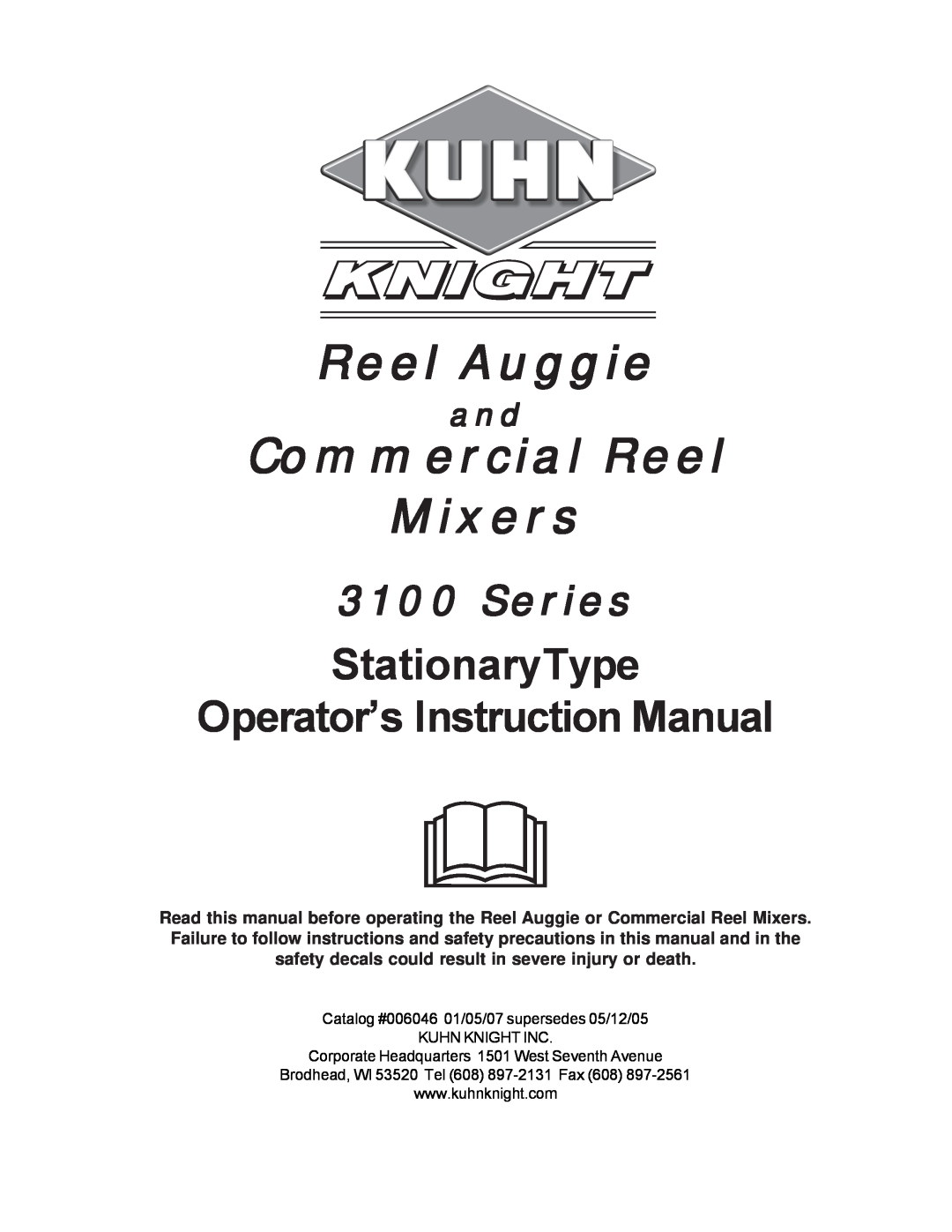 Kuhn Rikon 3100 instruction manual Reel Auggie, Commercial Reel Mixers, Series 