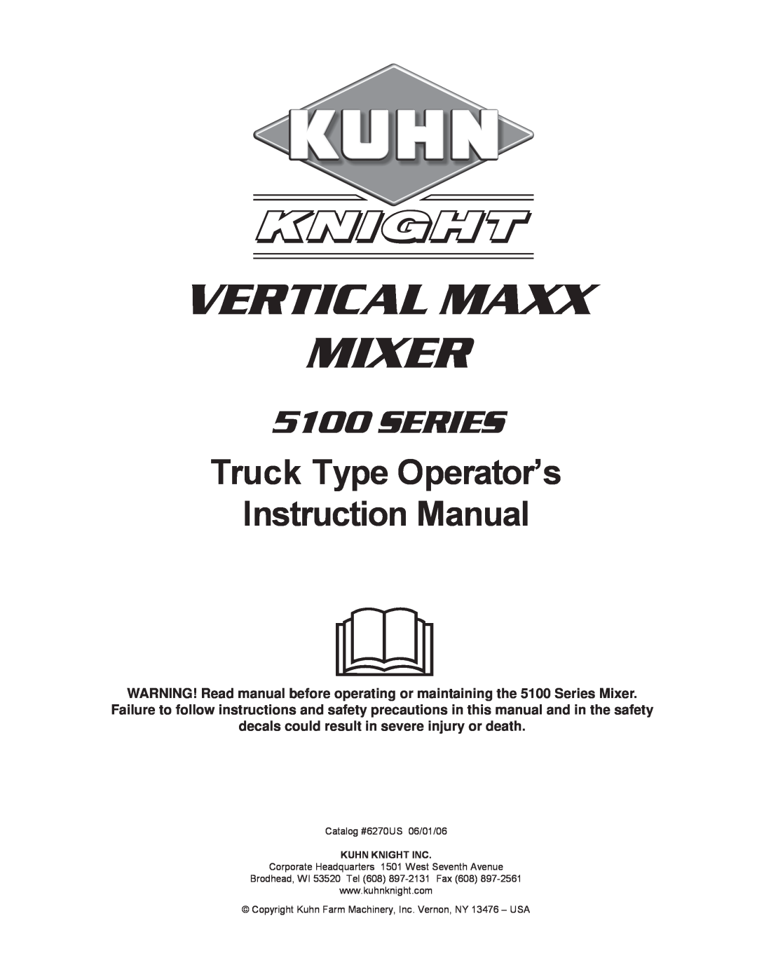 Kuhn Rikon 5100 instruction manual Vertical Maxx Mixer, Series 
