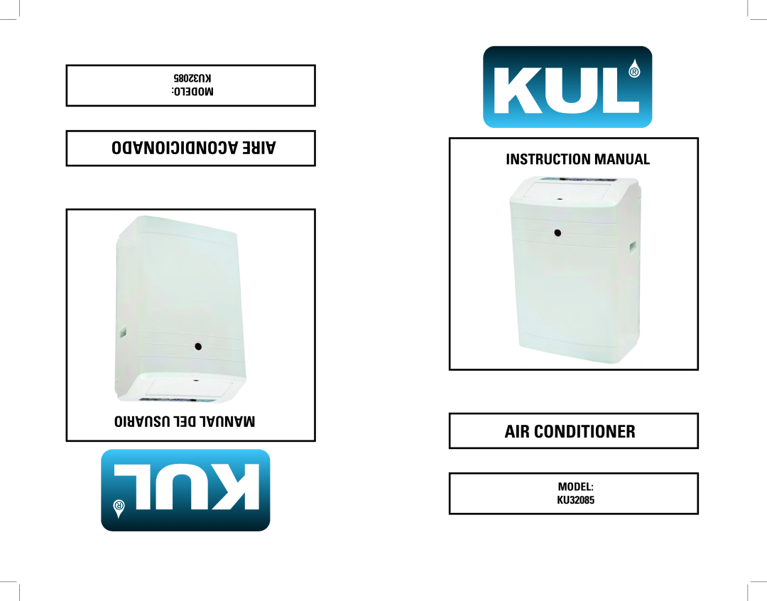 Kul manual Acondicionado Aire, Air Conditioner, Usuario Del Manual, KU32085 MODELO, MODEL KU32085 