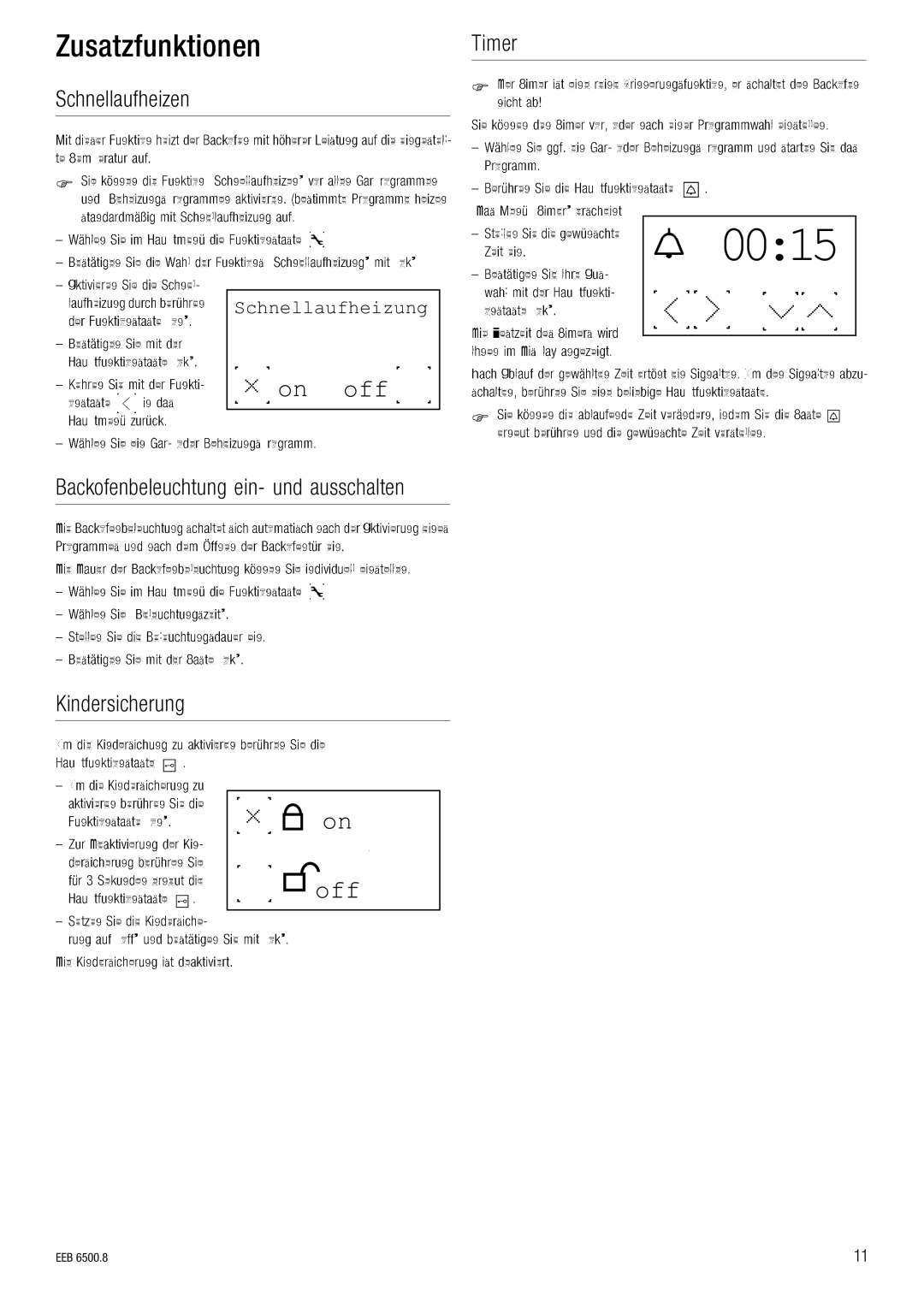 Kuppersbusch USA EEB 6500.8 installation manual 0015, Wìë~íòÑìåâíáçåÉåqáãÉê 