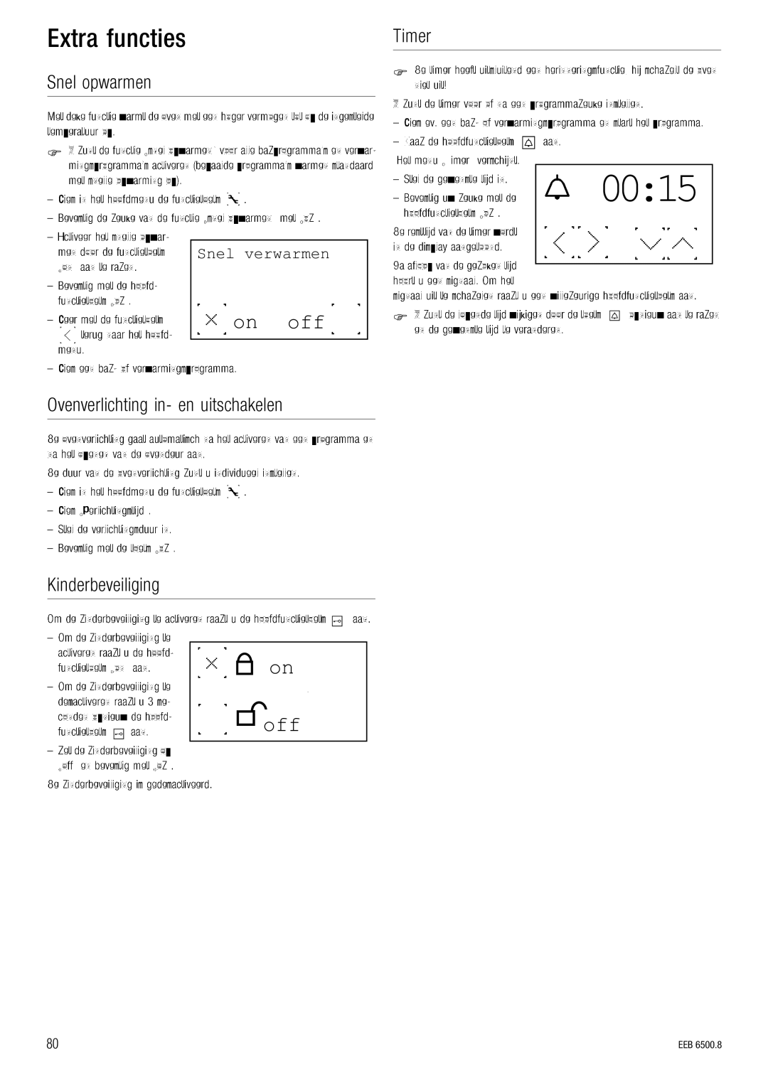 Kuppersbusch USA EEB 6500.8 installation manual Bñíê~=ÑìåÅíáÉë 