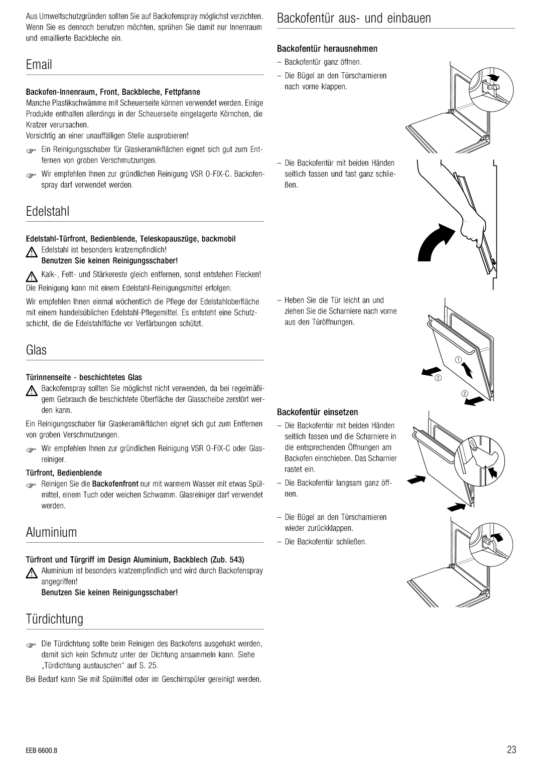 Kuppersbusch USA EEB 6600.8 installation manual Eeb 