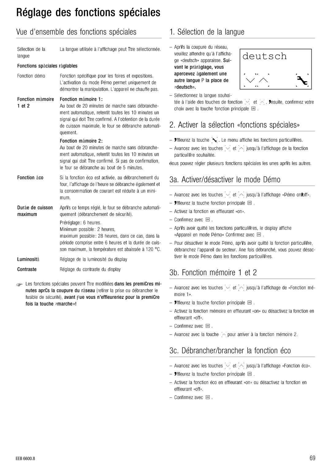 Kuppersbusch USA EEB 6600.8 installation manual ¨Öä~ÖÉ=ÇÉë=ÑçåÅíáçåë=ëé¨Åá~äÉë 