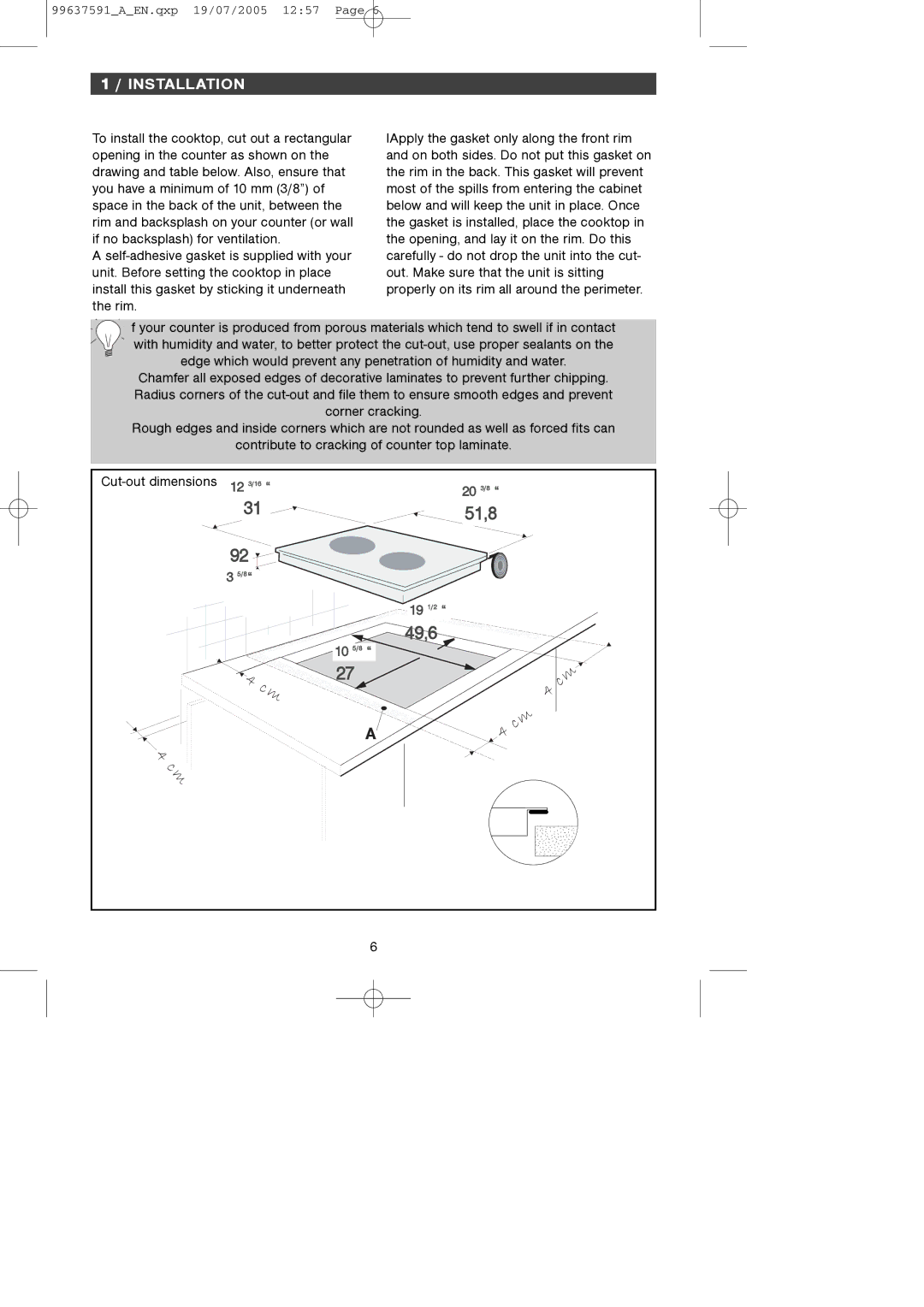 Kuppersbusch USA EKI326UL manual 51,8 