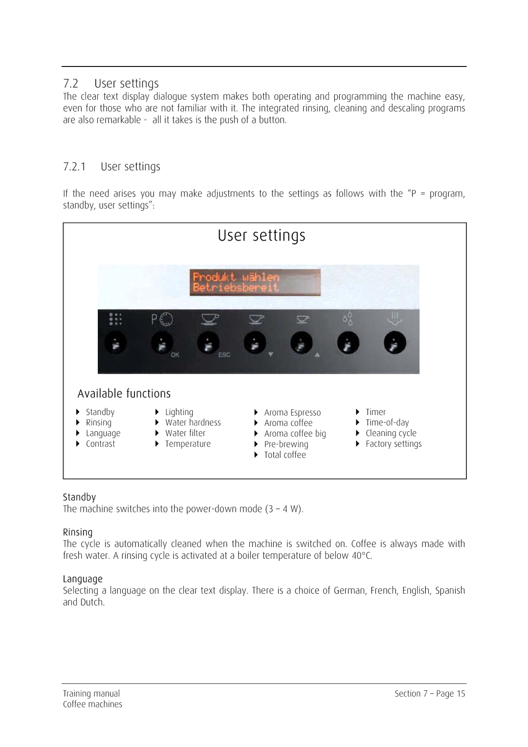 Kuppersbusch USA EKV 6600.0 manual User settings 