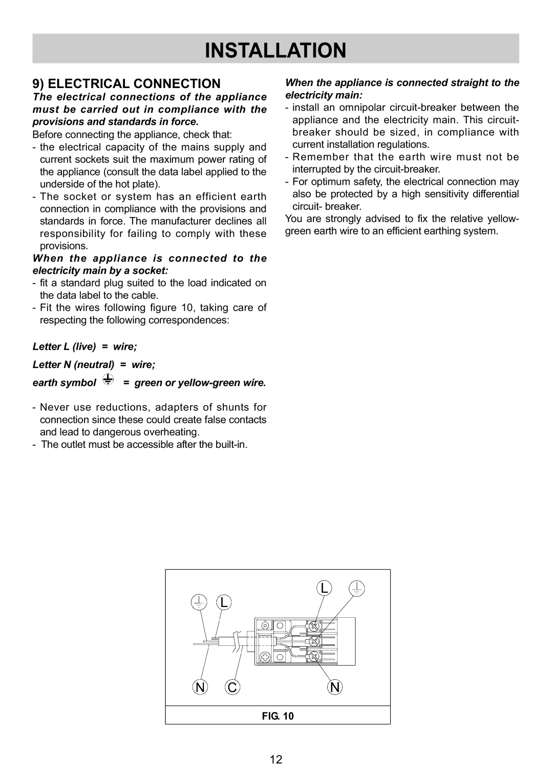 Kuppersbusch USA GKS 6740.0 M-UL, GKS9751.0 M-UL, GKS 3720.0 M-UL manual Electricalconnection 