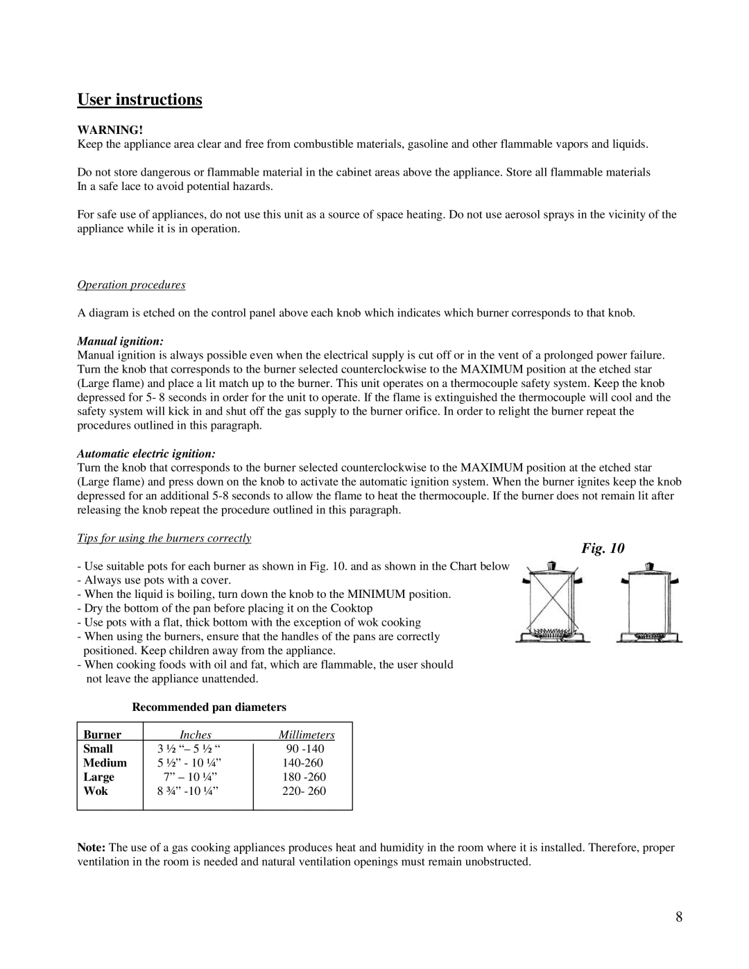 Kuppersbusch USA GMS 955.1 manual User instructions 