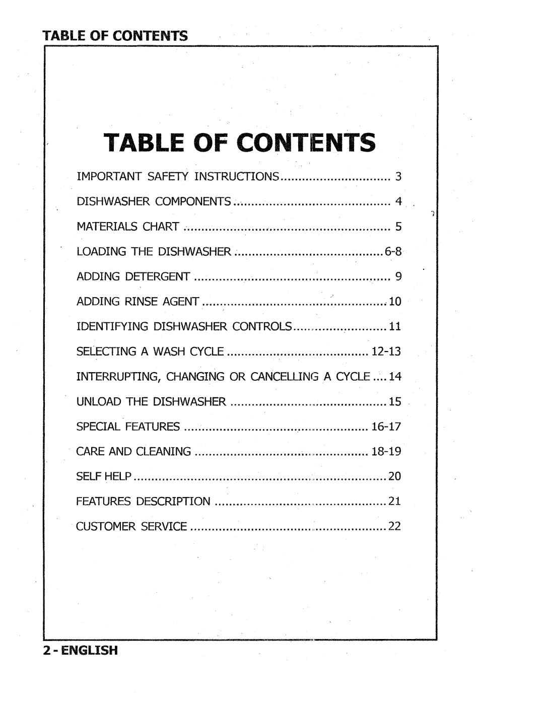 Kuppersbusch USA IGVS669 manual Table of Contents 