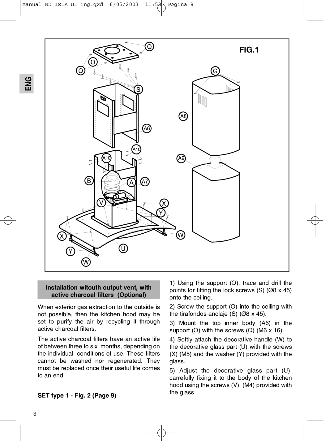 Kuppersbusch USA IKD 1157.1 GE-UL installation instructions SET type 1 