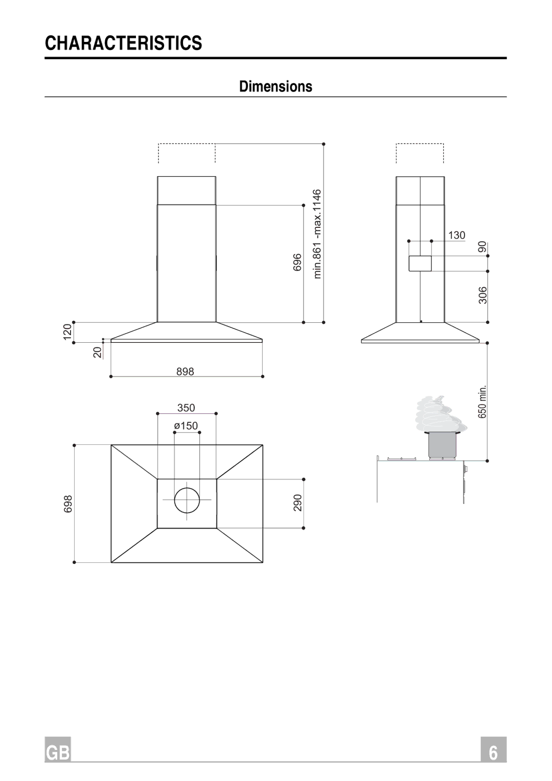 Kuppersbusch USA IKD 12250.0 manual Characteristics, Dimensions 