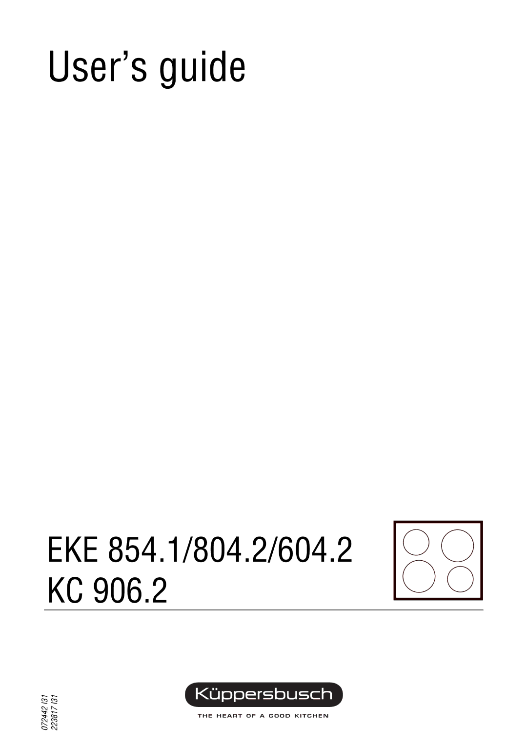 Kuppersbusch USA kc_906 manual User’s guide 