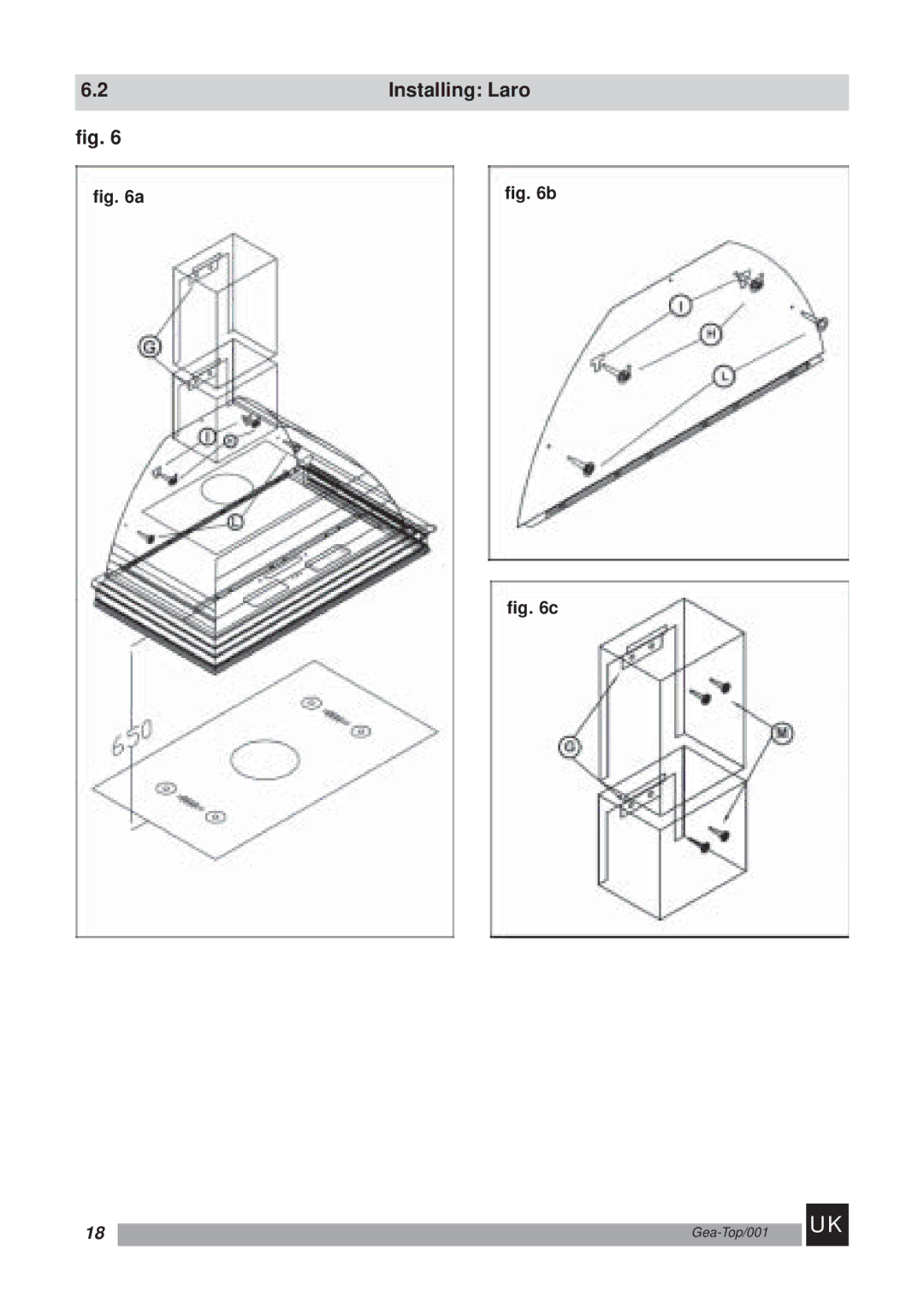 Kuppersbusch USA Kitchen Hoods manual Installing Laro 