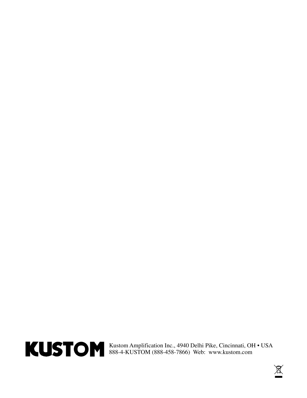 Kustom 12 Gauge owner manual Kustom Amplification Inc., 4940 Delhi Pike, Cincinnati, OH USA 