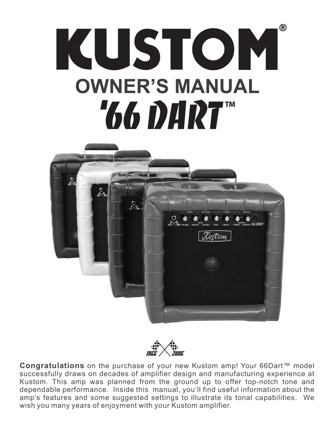 Kustom 66 Dart owner manual 