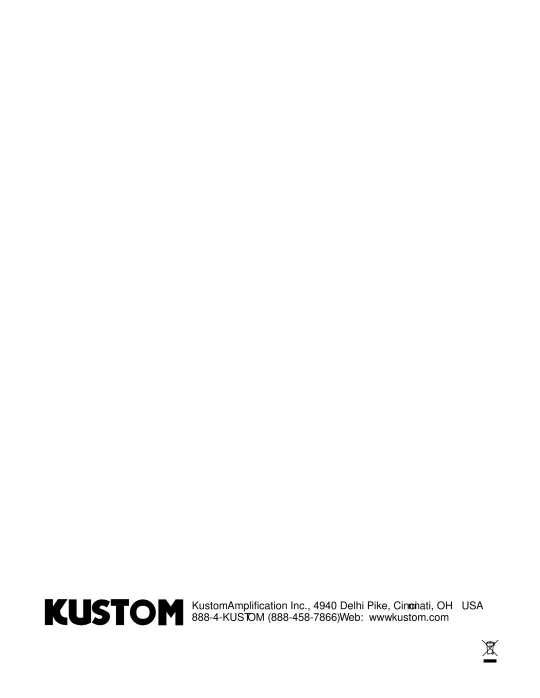 Kustom Arrow 16R owner manual 