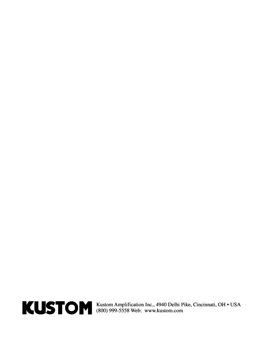 Kustom GROOVE 310C owner manual 