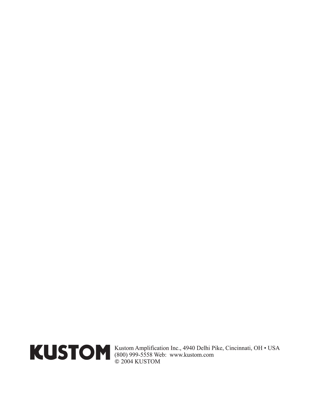 Kustom GROOVE 410H owner manual 