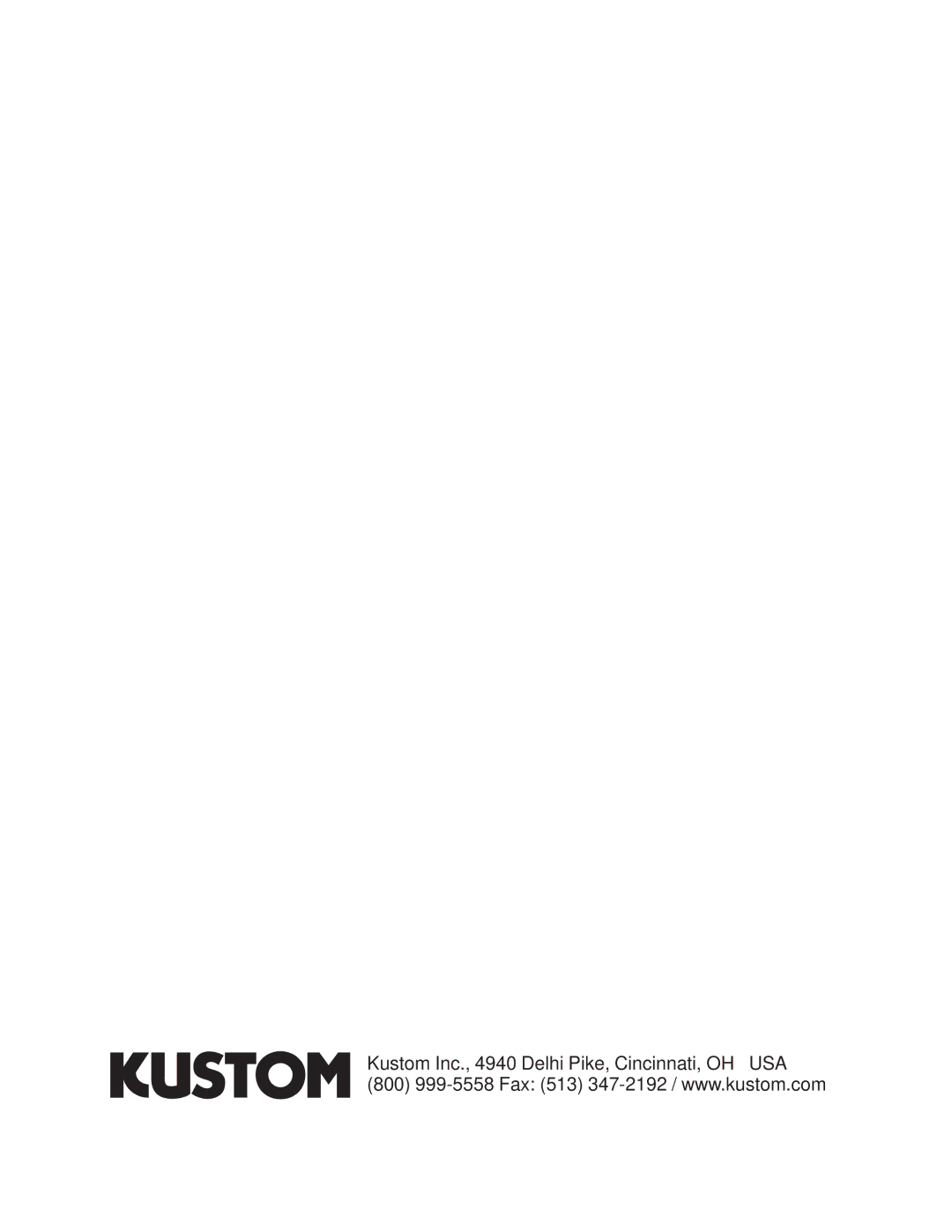 Kustom Quad 200 HD owner manual 