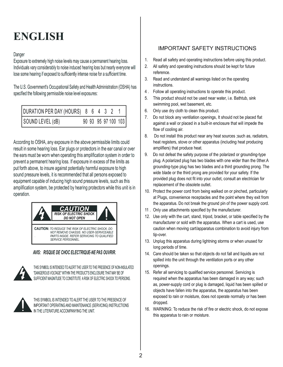 Kustom Wav 1000 owner manual English 