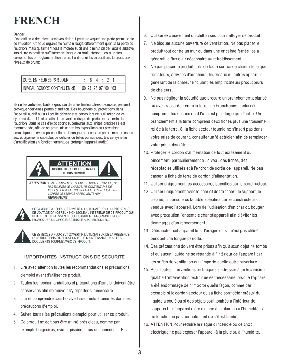 Kustom WAV 210 owner manual French 