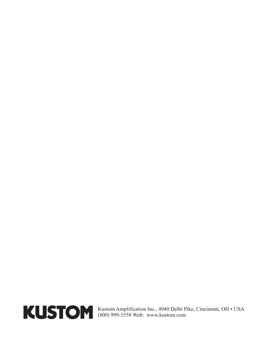 Kustom WAV 212 owner manual 