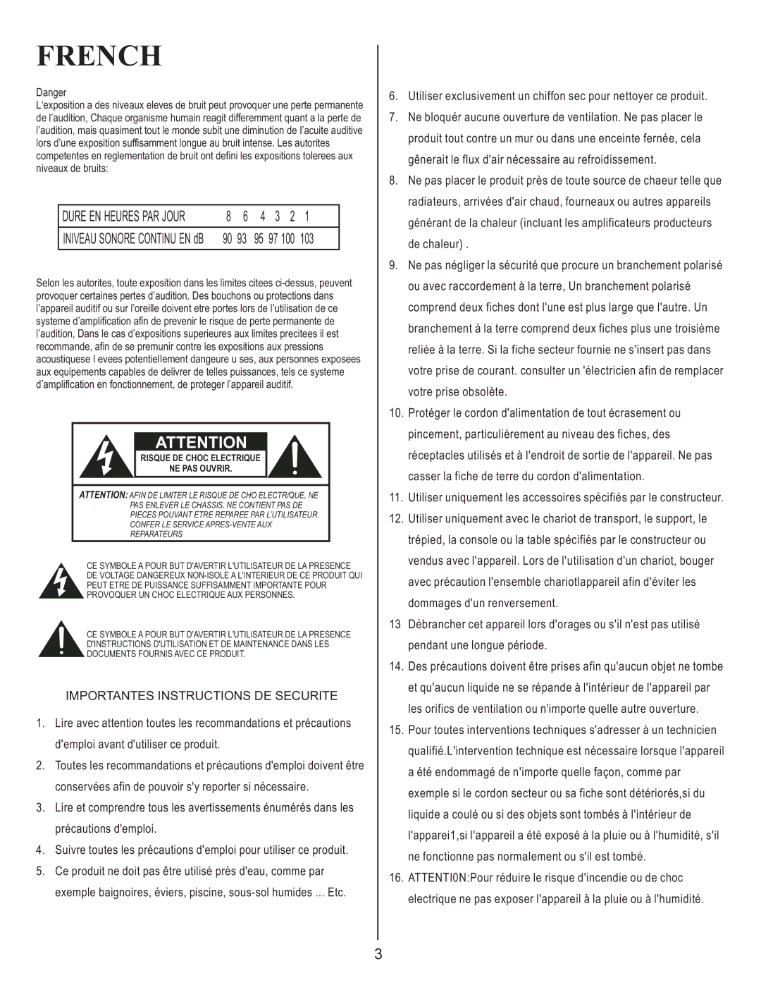 Kustom WAV 212 owner manual French 