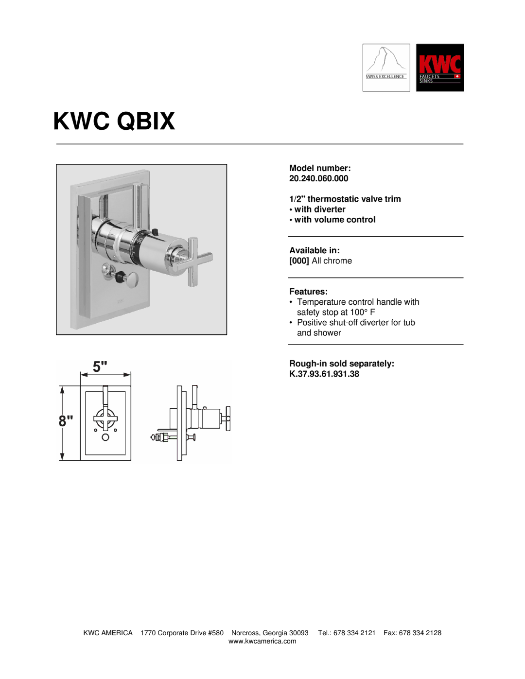 KWC 20.240.060.000 manual KWC Qbix 