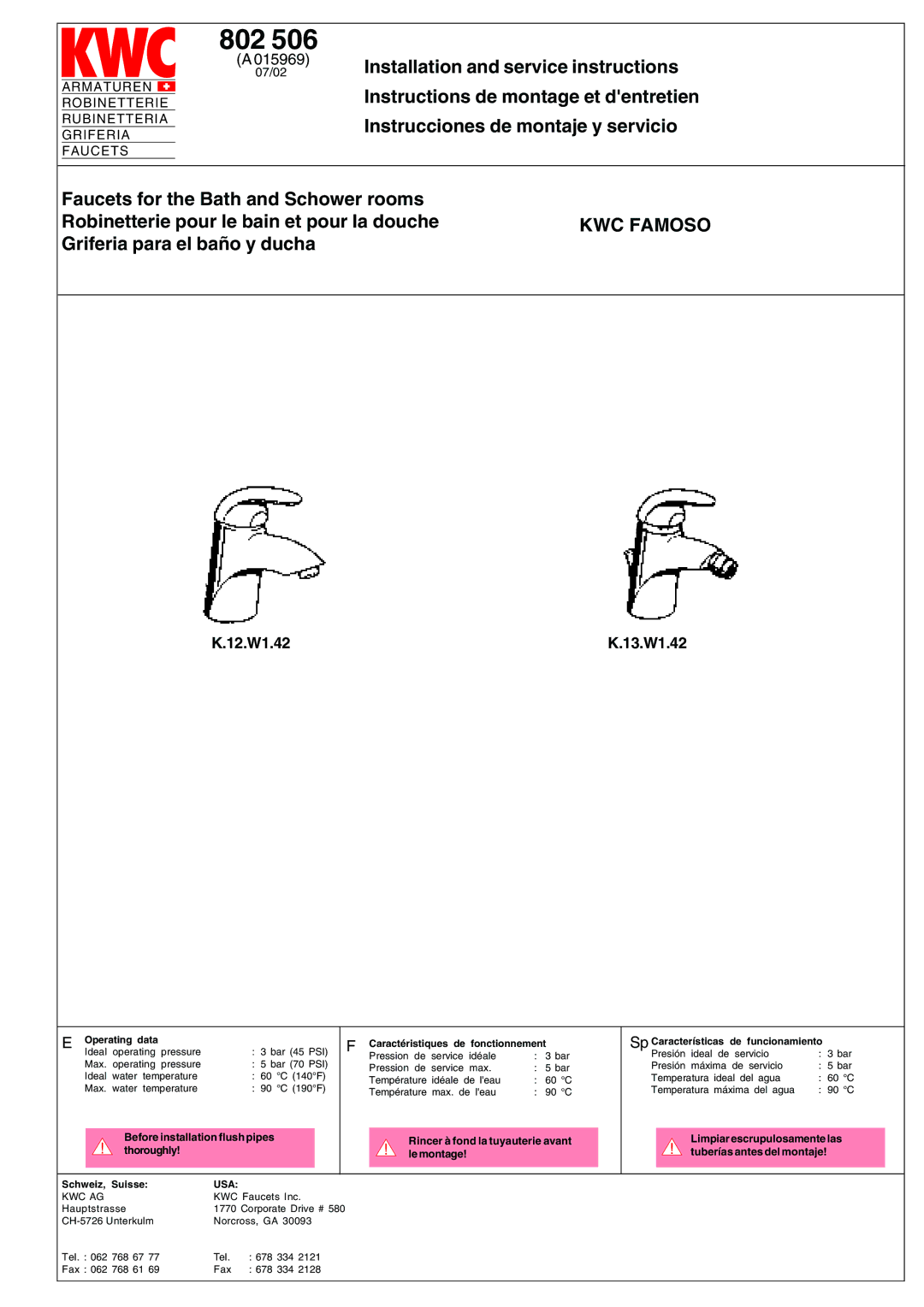 KWC 802 506 manual 