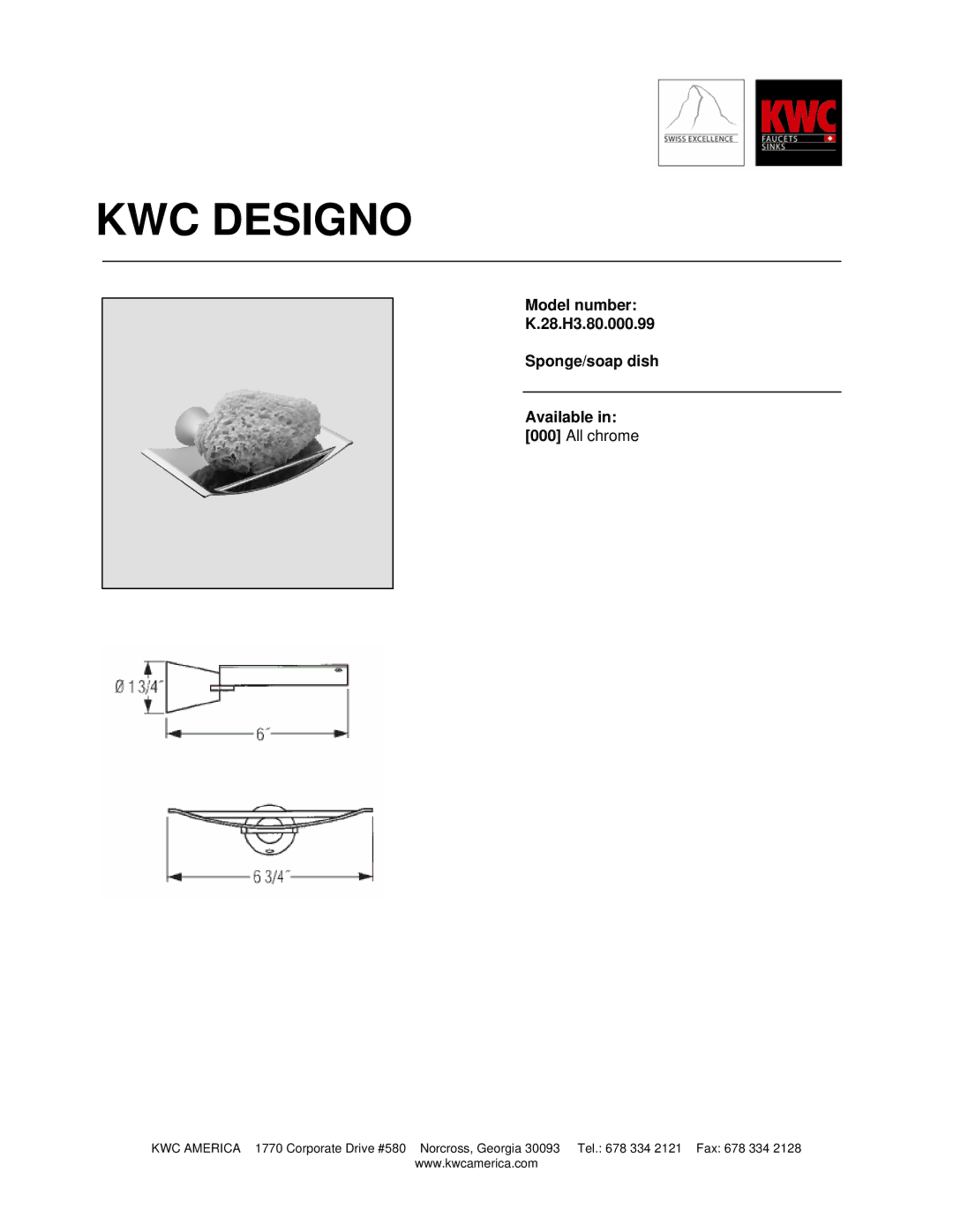 KWC K.28.H3.80.000.99 manual KWC Designo 