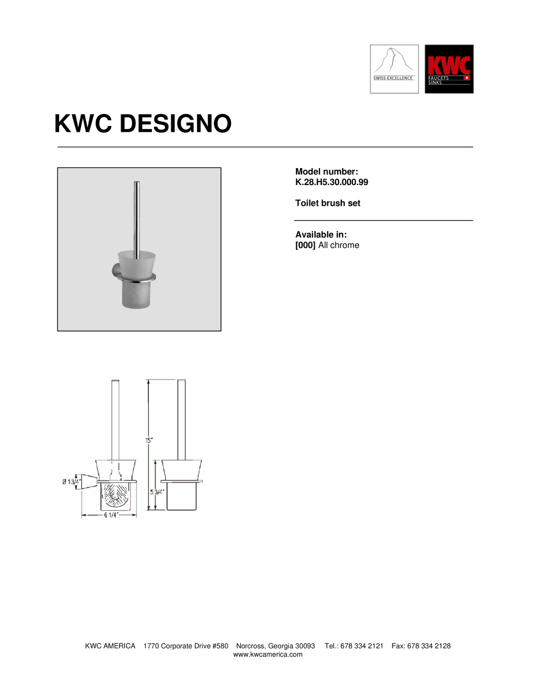 KWC K.28.H5.30.000.99 manual KWC Designo 