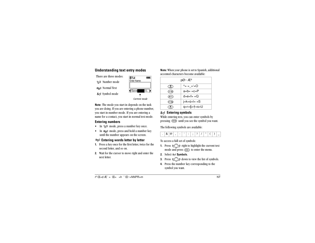 Kyocera 1100 Series manual RåÇÉêëí~åÇáåÖ=íÉñí=Éåíêó=ãçÇÉë, BåíÉêáåÖ=åìãÄÉêë, =båíÉêáåÖ=ëóãÄçäë 