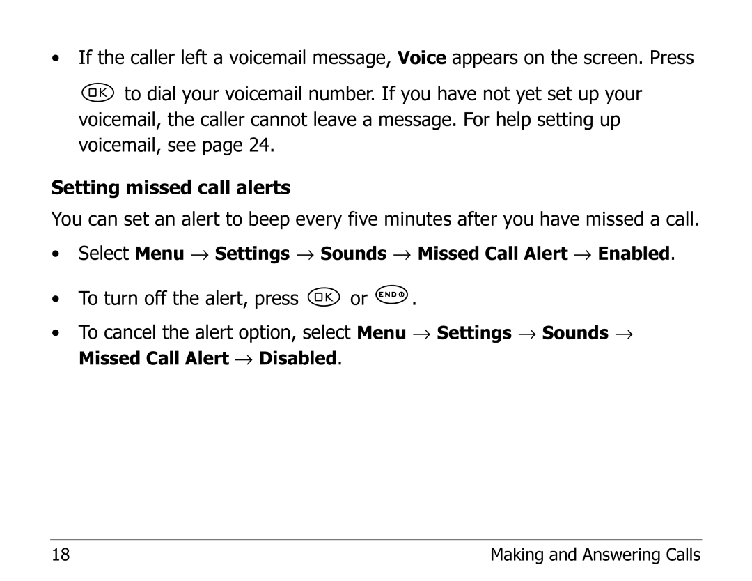 Kyocera 1135 manual To turn off the alert, press or 