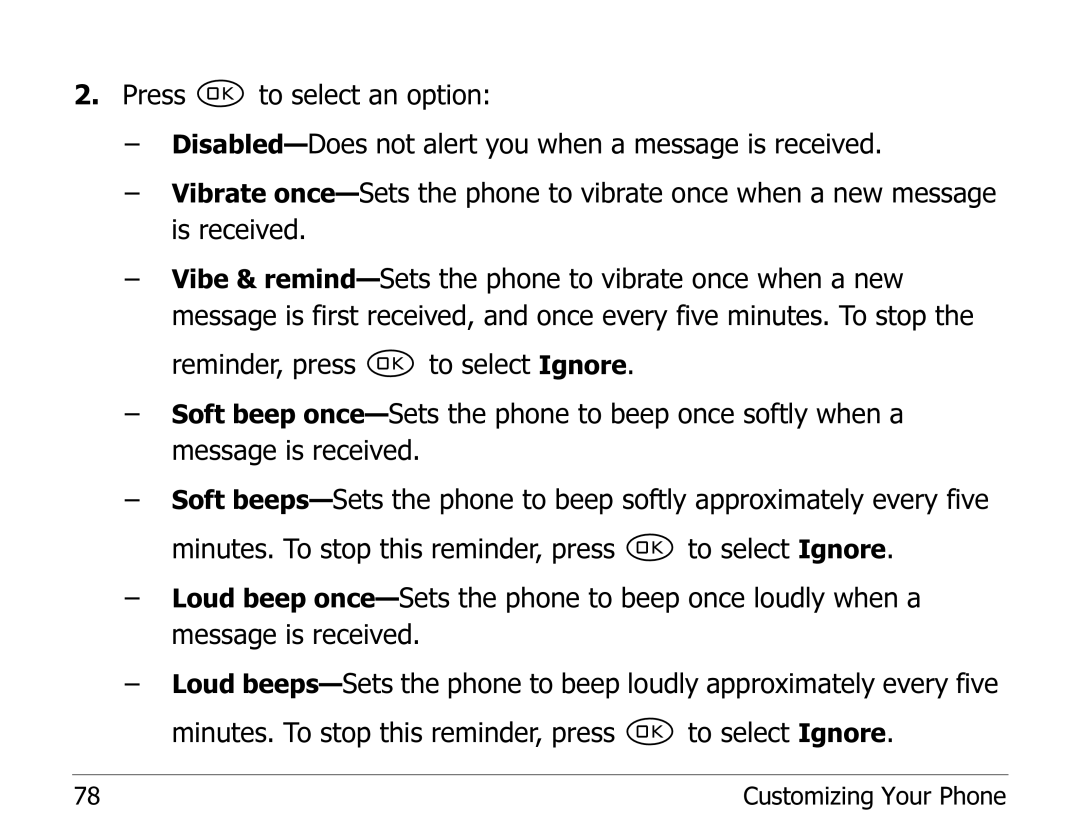 Kyocera 1135 manual Customizing Your Phone 