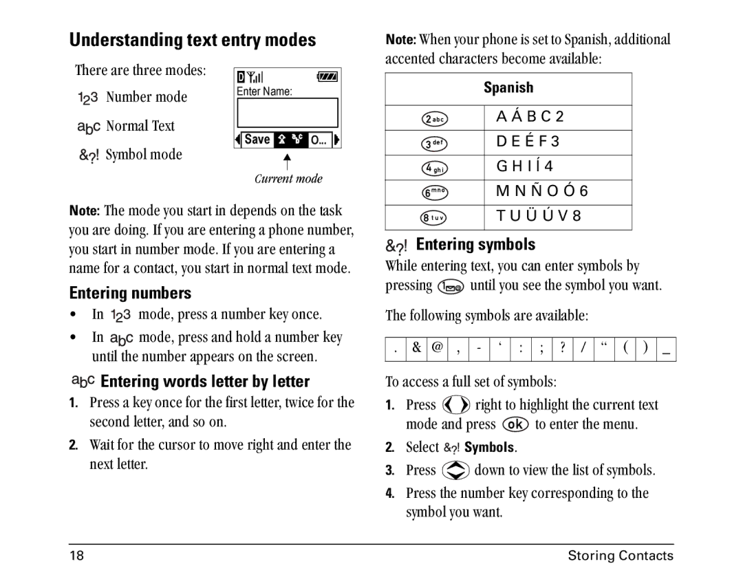 Kyocera 1155 Understanding text entry modes, Entering numbers, Entering words letter by letter, ËÉÅçåÇ=äÉííÉêI=~åÇ=ëç=çåK= 