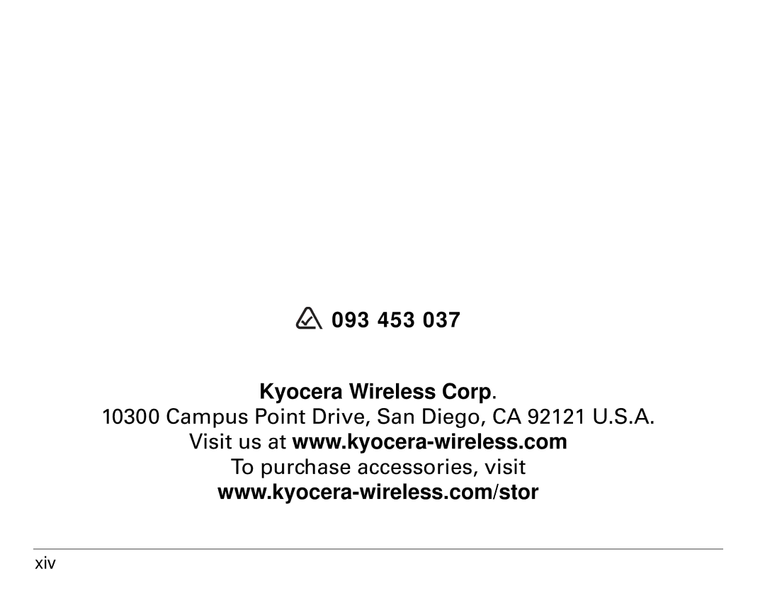 Kyocera 1155 manual 093 453 Kyocera Wireless Corp 