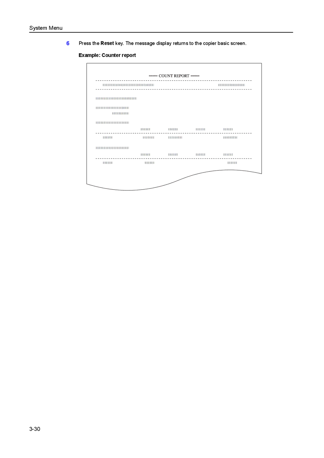 Kyocera 2050, 1650, 2550 manual Example Counter report 