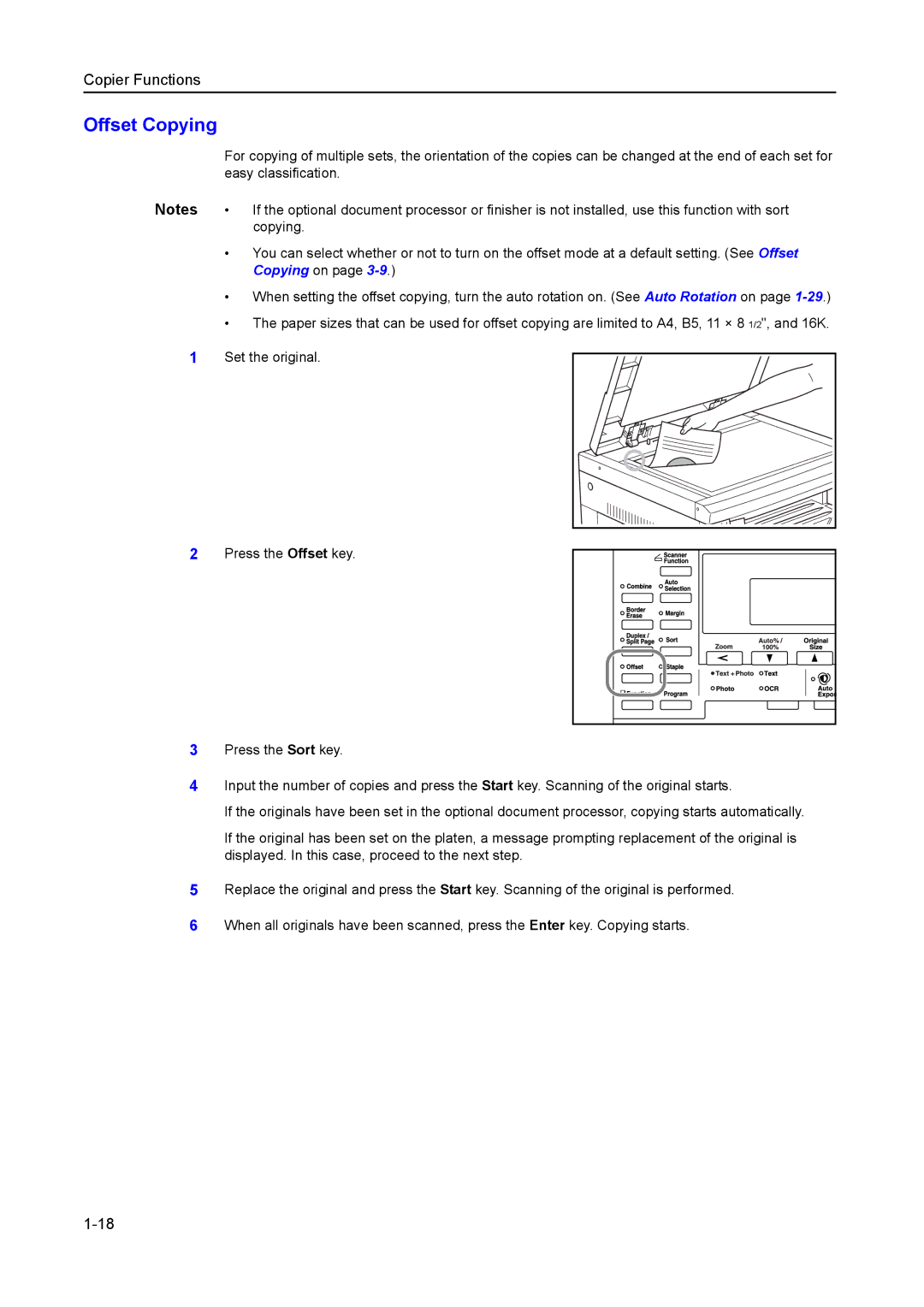 Kyocera 2550, 2050, 1650 manual Offset Copying, Copying on 
