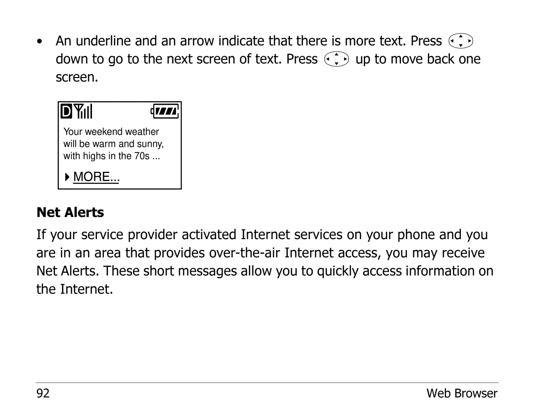 Kyocera 2100 Series manual Web Browser 