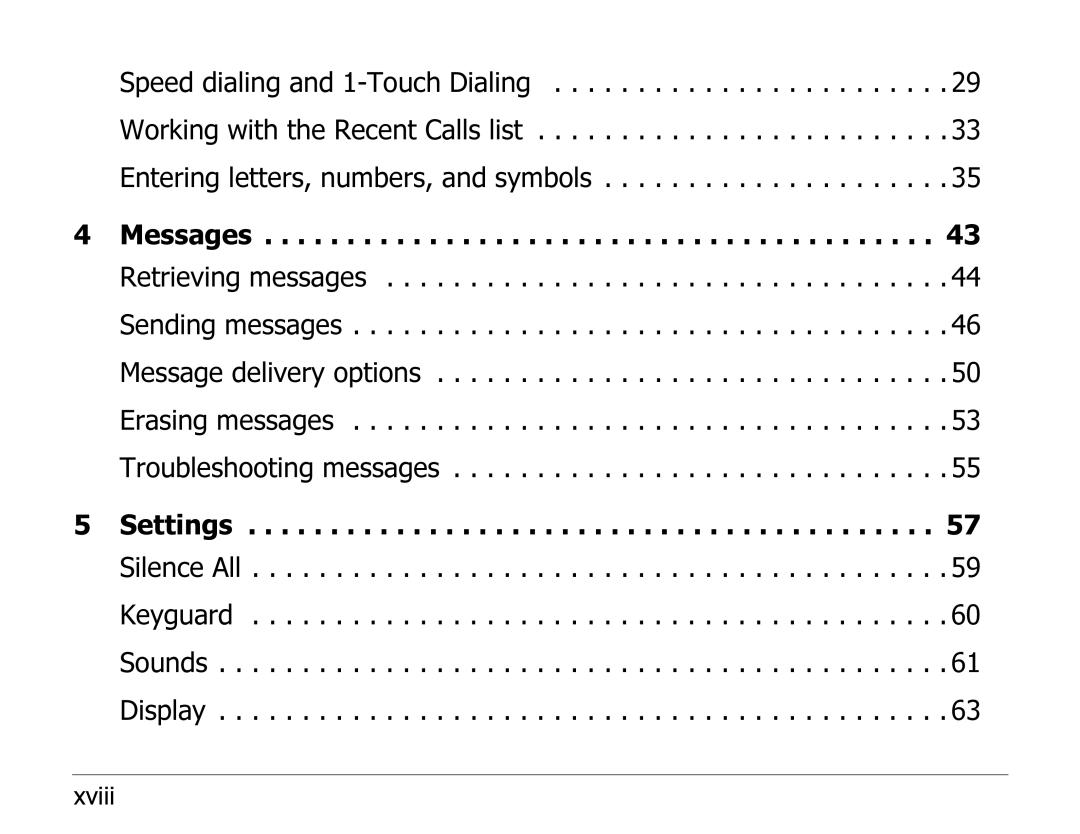 Kyocera 2100 Series manual Xviii 