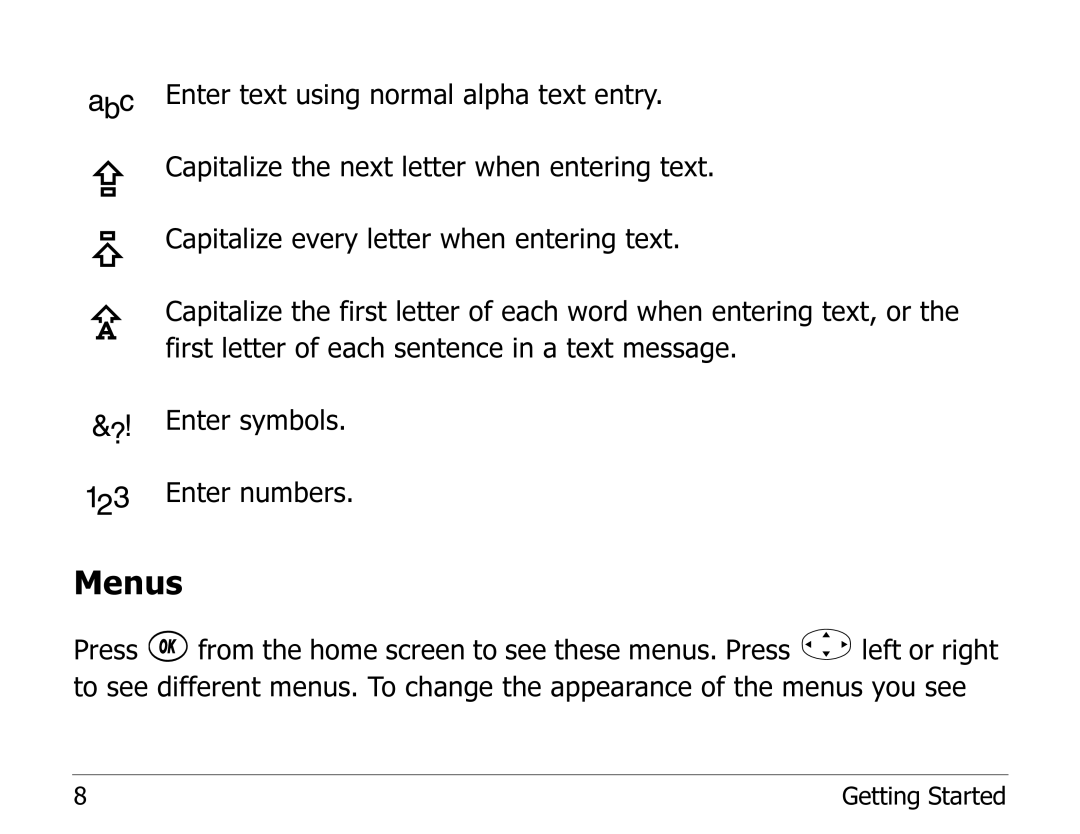 Kyocera 2100 Series manual Menus 