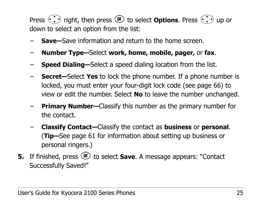 Kyocera 2100 Series manual Speed Dialing-Select a speed dialing location from the list 